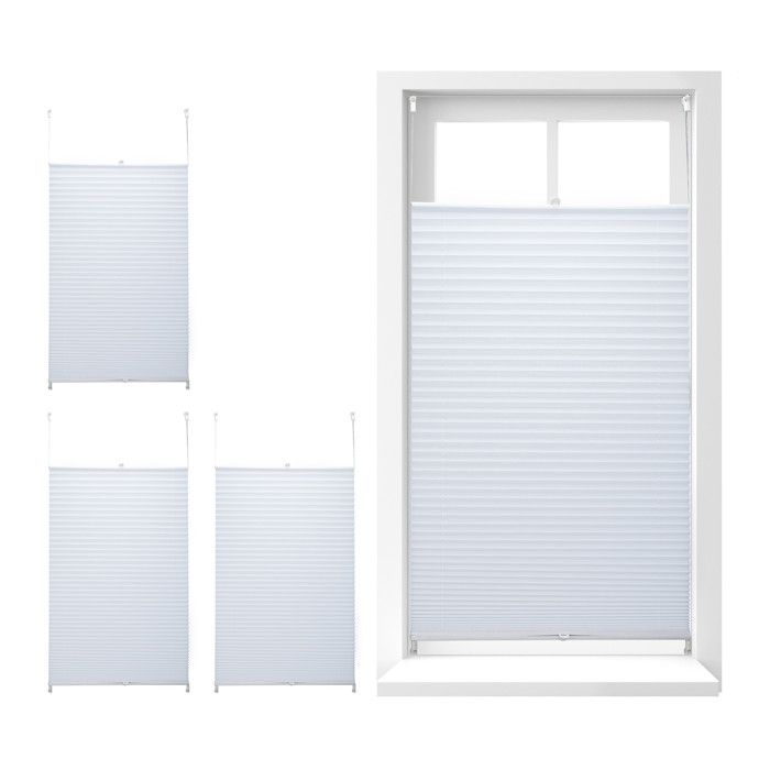 Plissee Klemmfix Faltstore UNIVERSAL Faltrollo ohne Bohren weiß 50 x 130 cm