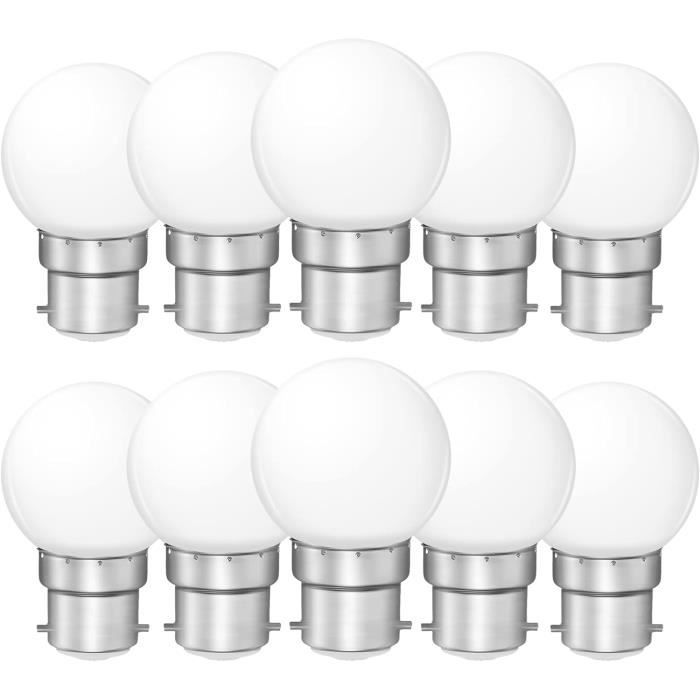 Lot de 12 ampoules Led B22 Multicolore pour guirlande guinguette