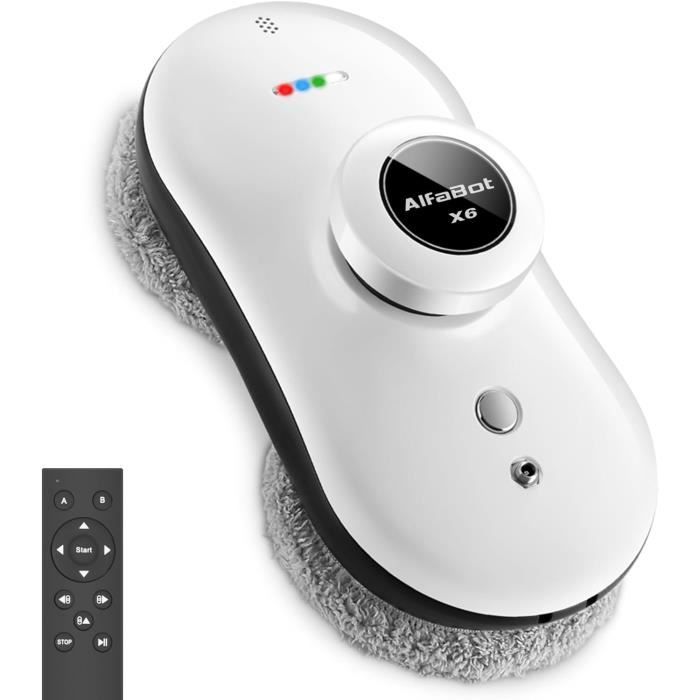 Robot Nettoyeur De Vitres, Nettoyeur De Vitres, Aspirateur Robot, Navigation Intelligente, Triple Sécurité, Télécommande - Electroménager