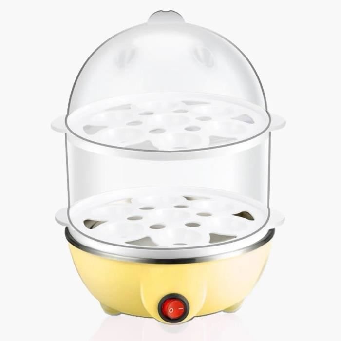Cuiseur Vapeur électrique Double Couche Julykai Rose - Pour œufs, Légumes, Buns - 14 œufs Max, Arrêt Auto