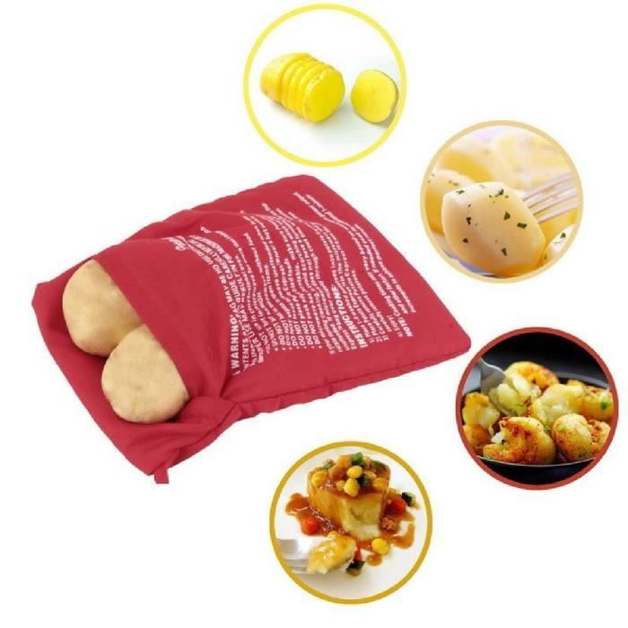 Microondes au four pomme de terre sacs (rouge) Cdiscount Maison