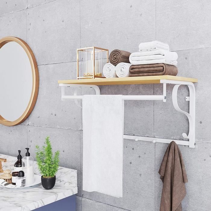 Songmics Porte Manteau Mural Avec Etagere De Rangement Etagere Murale Avec 5 Crochets Etagere Murale Avec Tringle Lcr11wy Achat Vente Etagere Murale Songmics Porte Manteau Mural Cdiscount