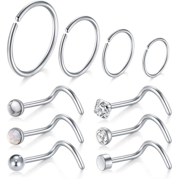 Transparente Nasenstecker-Halter - Unsichtbar & Hautfreundlich 22G