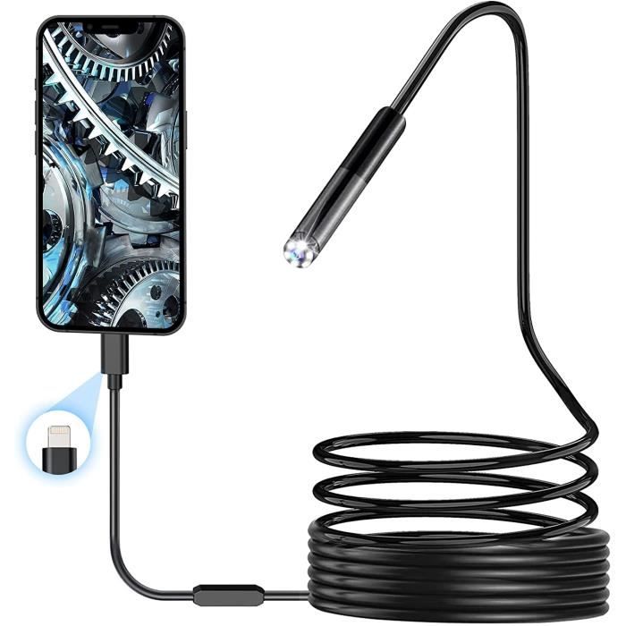 HOPEFOX Endoscope 1080P WiFi Caméra Endoscopique, Sonde étanche IP67 de