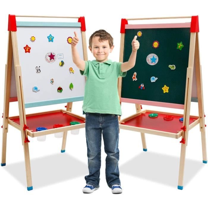 Tableau Et Tabouret Enfant Double Face Craie Et Aimant En Bois FOX Owl M24033614 Tableau Et Tabouret Enfant Double Face Craie Et Aimant En Bois FOX Owl M24033614