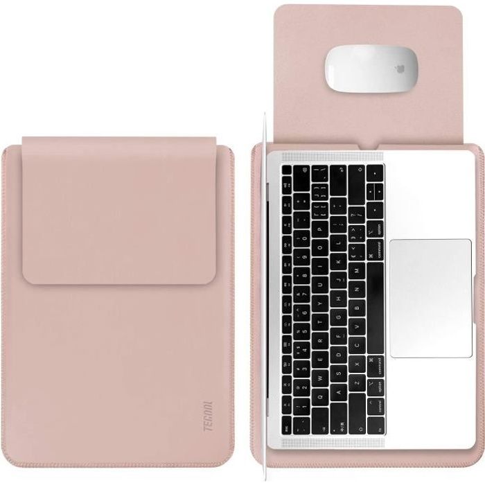 TECOOL 13 Pouces Housse Cuir pour Pochette pour Macbook Air/Pro 13