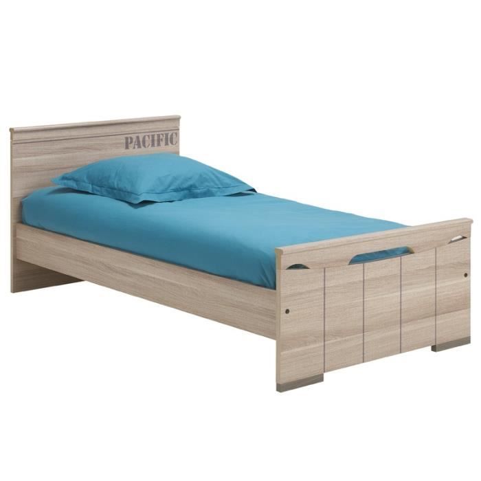 Lit 120 190 Cm Zanzibar L 129 X L 197 X H 81 Cm Cdiscount Maison