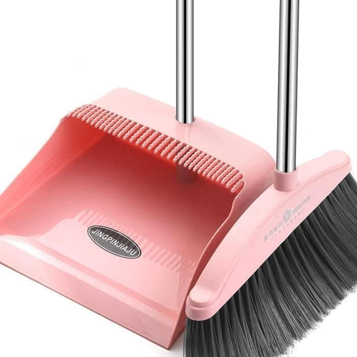 Ensemble Balai Et Pelle à Poussière Avec Long Manche - PP Et Acier Inoxydable - Pour Maison, Cuisine, Bureau - 4