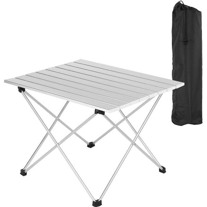 WOLTU Table de camping pliante léger et portable Table de pique-nique en aluminium 56x46x40cm