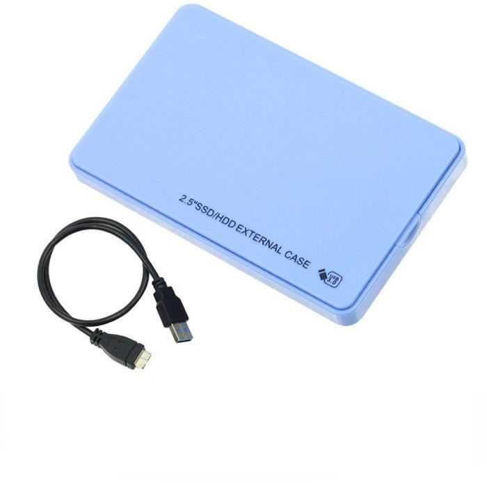 Boîtier Disque Dur Externe Noir 2TB USB 3.0-2.0 Pour Ordinateur Portable  Pour Disque Dur SSD De 2.5 Pouces