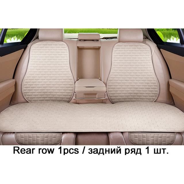 Housse protection siège voiture,beige 3pcs--Housse de siège de voiture  avant arrière en lin tapis de protection de coussin de siège - Cdiscount  Auto