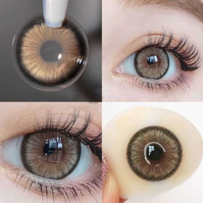 Paire De Lentilles De Contact Colorées Myopie - Degré 0 à -8, Annuel, CE, 40% Eau