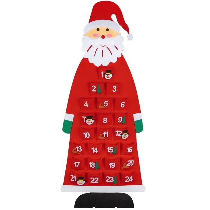 Felt Christmas Advent Calendar 2022 3 54ft Wall Santa Advent Calendar