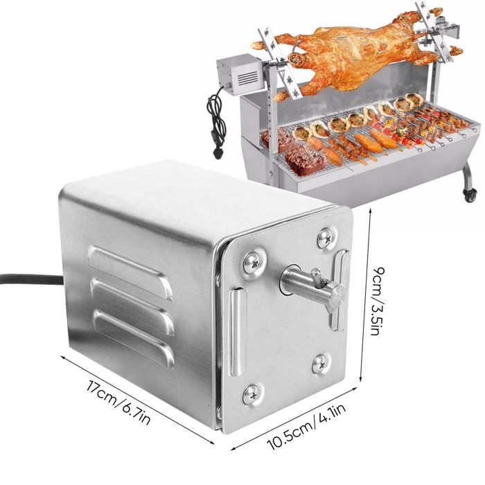 Kotsy Tournebroche SP-S40 Moteur Barbecue 70KG Acier Inoxydable - Rôtissoire Électrique Puissante