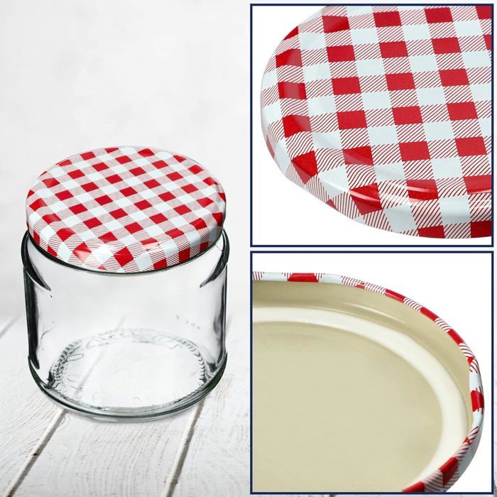 KADAX Lot de 10 petits bocaux en verre à confiture avec couvercle, fi66 mm, mini verres pour