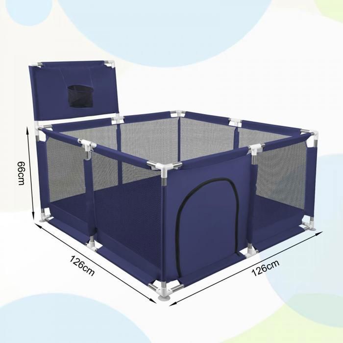 LIFEZEAL Grand Parc Bébé 200x180x68cm en Tissu Oxford avec Ventouses