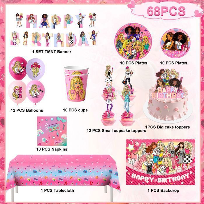 Kit Anniversaire Demon Vaisselle Complet - Ballons, Nappes, Assiettes, Gobelets, Bannière Pour Fête Enfant Thème Demon