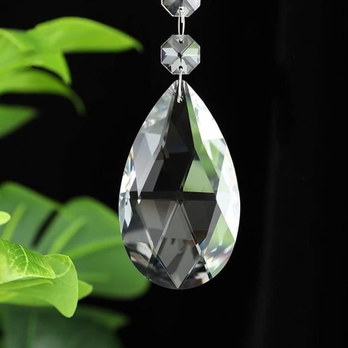 Cristal prisme lustre pièces octogone perles verre – Grandado