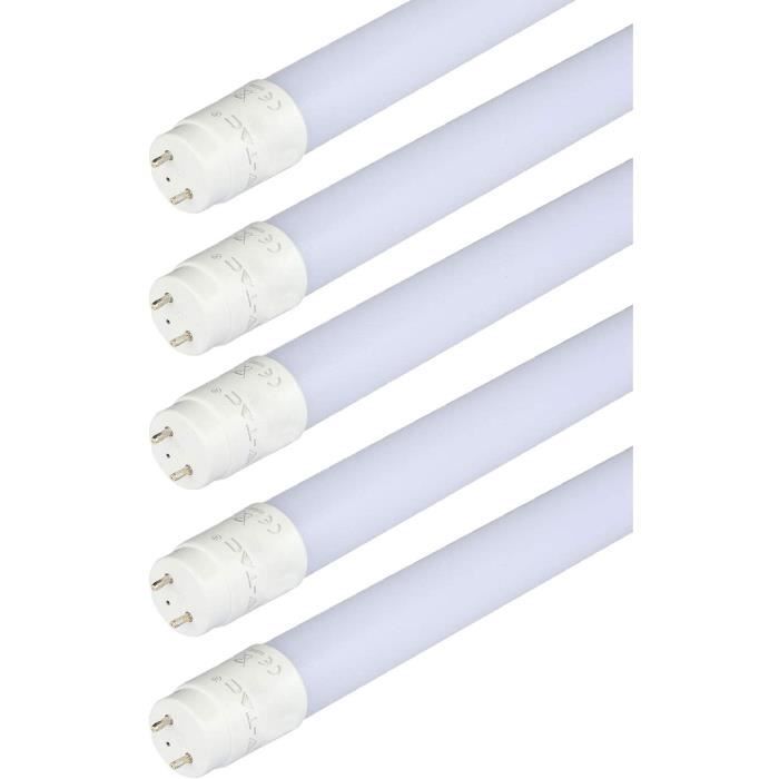 Tube LED T8 G13, Tube Eclairage LED en Nano Plastique 120 cm (Blanc 4000K,  18W-120cm)
