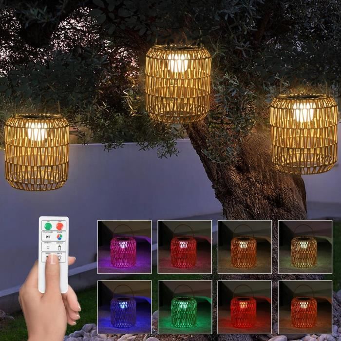Suspension Solaire Exterieur Lot De 4 Lanternes Solaires D'extérieur - 123 - Pour Jardin, Fête Et Lanterne Solaire Exterieur