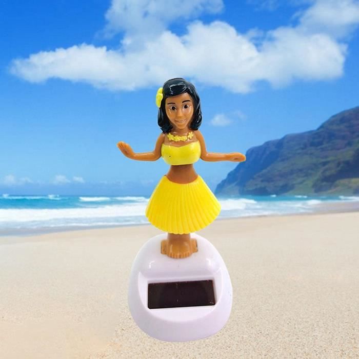 Figurine Solaire Dansante, Danseuse Hawaienne Voiture Qui Bouge