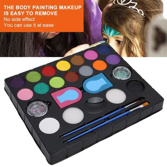 Palette de maquillage,Kit d'outils cosmétiques pour peinture de tatouage,16  couleurs pour le visage et le corps[C105264843]