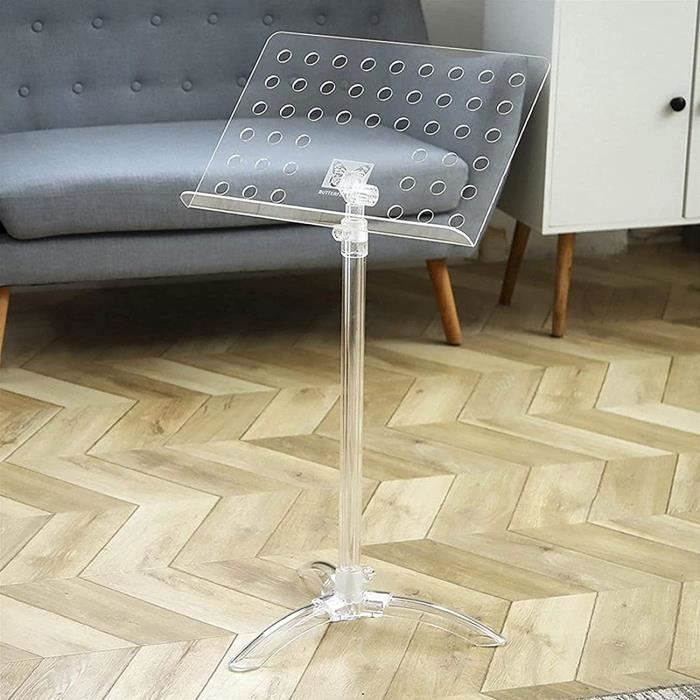 Pupitre En Bambou Pour Partitions - Support Réglable Guitare Violon, Stable Et Design Rétro (115 Cm) - 6