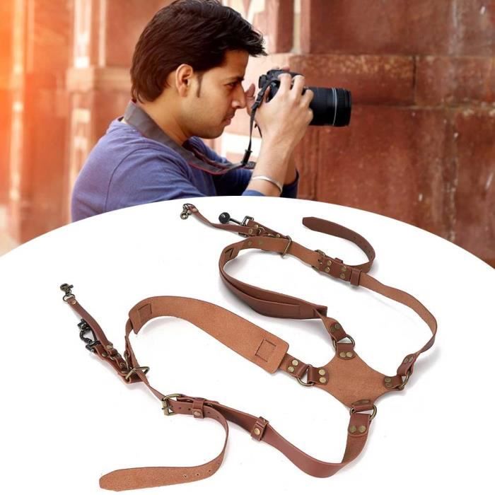 Étui/sangle En Cuir Véritable Pour Jumelles Ou Appareil Photo - Fait Main, Porté épaule Ou Cou