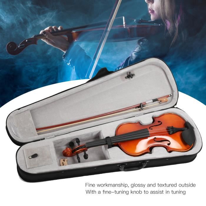 4/4 Violon Pleine Grandeur Violin Set pour Débutants Adultes