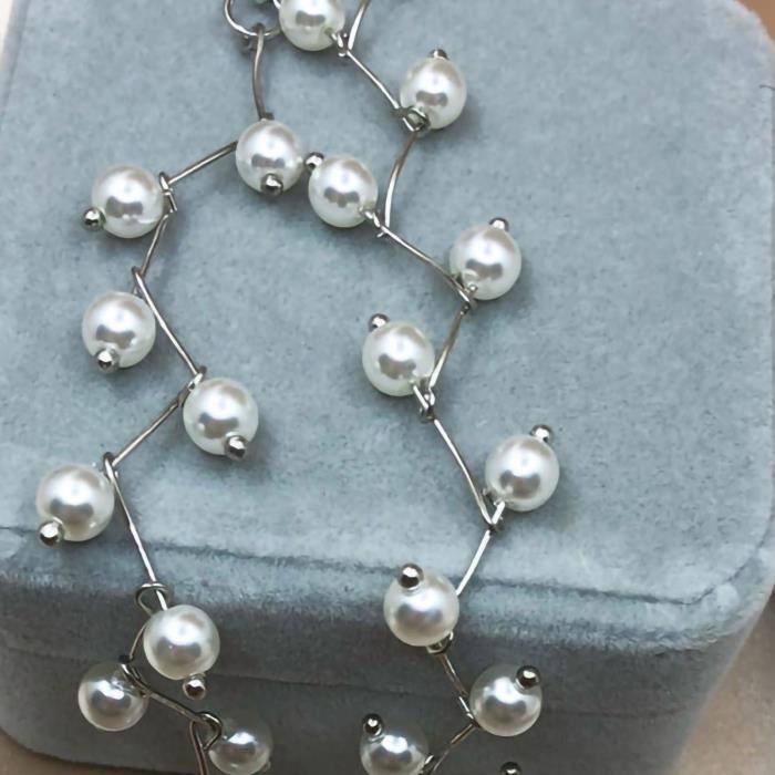 Collier Vintage En Fausses Perles Plastique Et Forme De Cravate | Bijou Rétro Années 70/80
