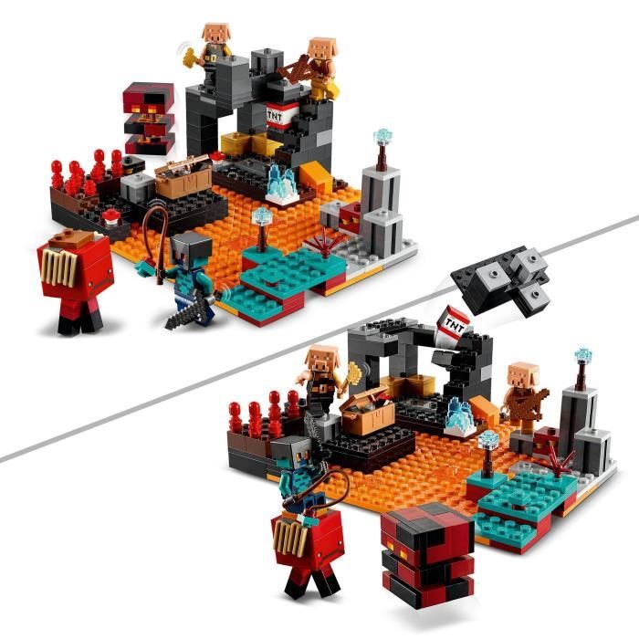 LEGO® 21185 Minecraft Le Bastion du Nether, Jouet dès 8 Ans, avec Figurines  de Cochon et Piglins - Cdiscount Jeux - Jouets