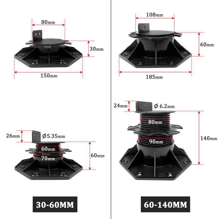 Support Projecteur Réglable Hauteur 30-60cm Plateau 33x21cm | Support Plafond Mur Alliage Aluminium | Gestion Câbles Pour Projecteur Routeur