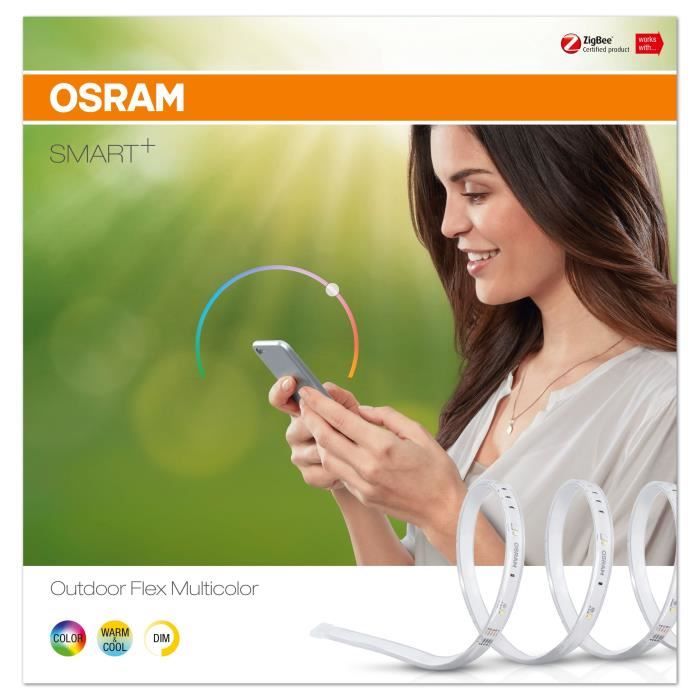 OSRAM Smart+ Ruban LED Flex Extérieur Connectée - 5m de longueur - Couleurs  24W - Pilotable via une passerelle Zigbee - Cdiscount Bricolage