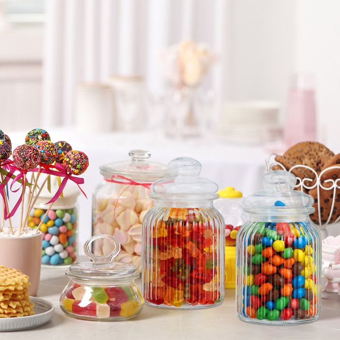 Lot De 6 Bocaux En Verre 240 Ml Fabriqués En France - Verrines Coniques Pour Miel, Confiture, Déco