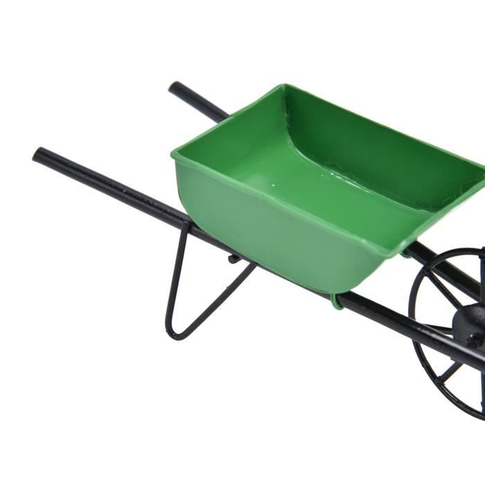Modèle De Chariot Mini Brouette Décorative Miniature Jardin Maison Poupée
