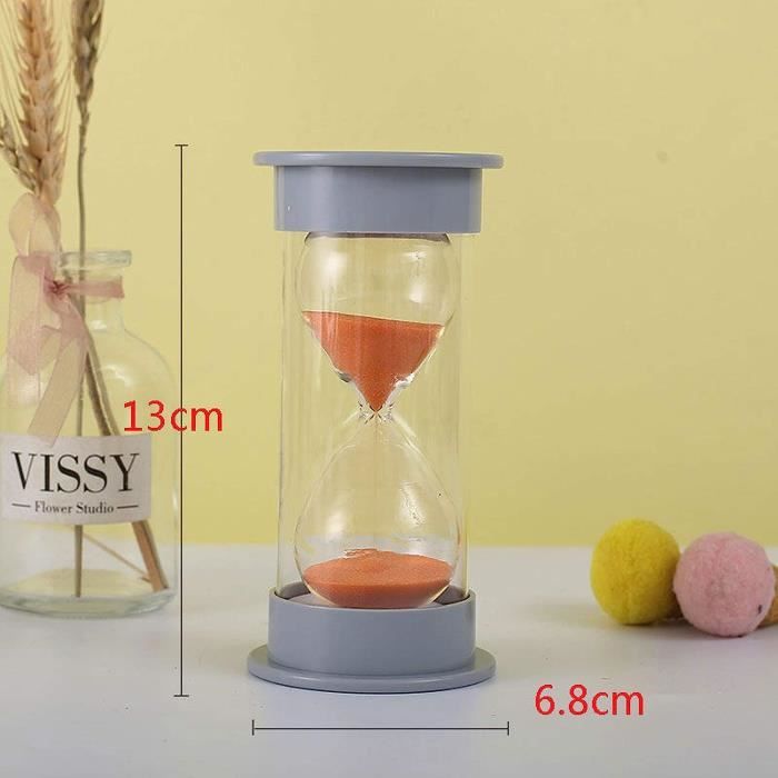 Lot de 8 sabliers colorés pour enfants - 1/3/5/10/15/20/25/30 minutes - Convient pour la vie des enfants, l'apprentissage, la mesure du temps de jeu, la cuisine, le bureau, la décoration scolaire