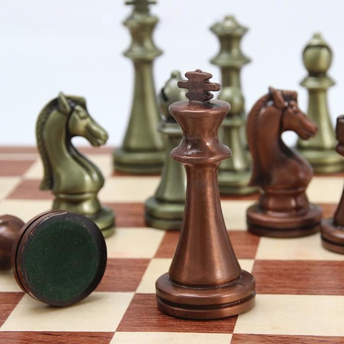 Coffret D’échecs De Luxe En Bois Massif De Frêne – 45,5 Cm, Pliant, Pièces Sculptées – Idéal Pour Toute La Famille Dès 6 Ans