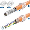 Câbles Ethernet deleyCON 2X Cat 6a Connecteur Réseau RJ45 avec Connexion LSA sans Outils pour Câbles d'Installation Rigi 280661-2