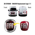 Autocollant Fiat 3D Remplacement Logo pour Ducato, Avant et Arrière-2