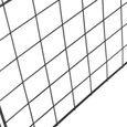 Atyhao Clôture pour chien 6 Pcs Noir Pet Clôtures Cage Fil De Fer Net DIY Combinaison Libre Chien Maison Lapin Chambre À Coucher-2