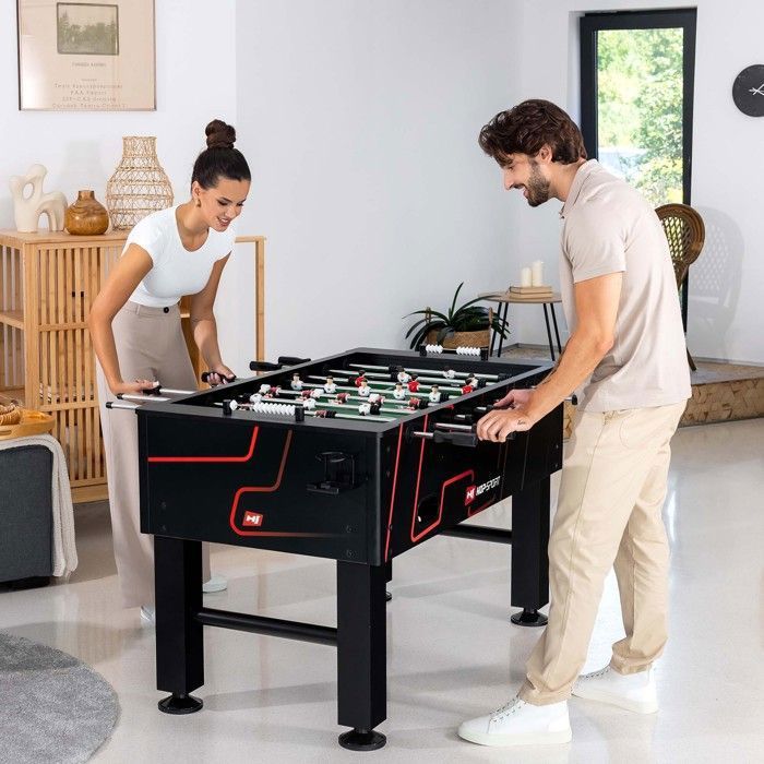 Hop-Sport Baby-foot Sector Pliant – Table De Football Intérieur Robuste Avec 3 Ballons – Idéal Pour Enfants Et Adultes, Jeu Dynamique Et Stable