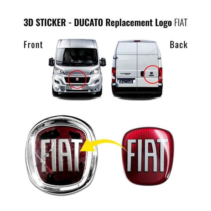 Autocollants 3D 3M Logo Armoirie Fiat Ducato - Pour Capot Et Arrière, Neuf