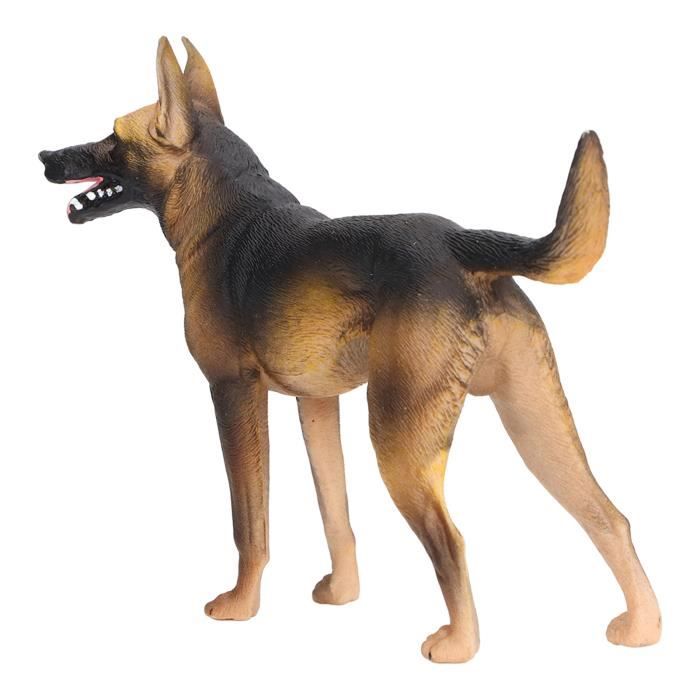 Figurine chien berger allemand, animal de la ferme en bois, Ostheimer