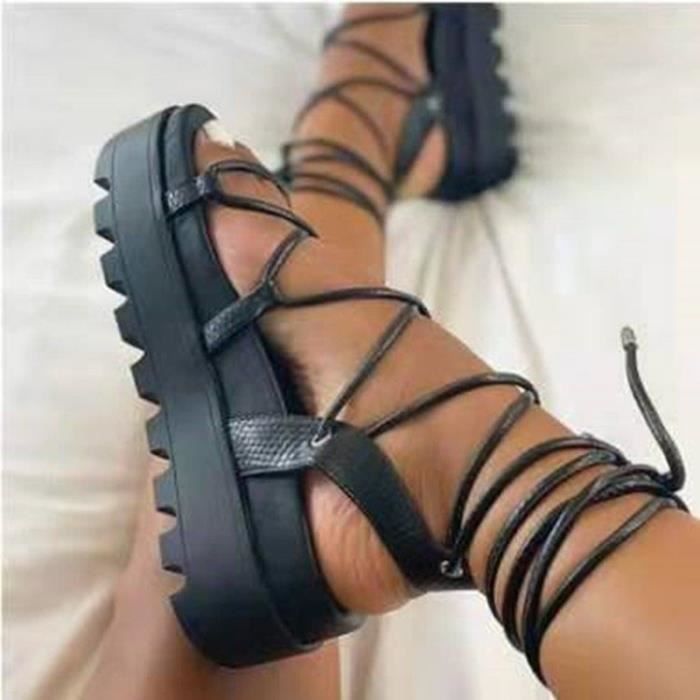 Sandales plateforme lacets new arrivals