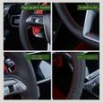 Fil rouge - Juste de volant de voiture pour KIT 308 2014-2017, accessoires de voiture bricolage personnalisés-3