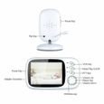 LEMONBEST BabyPhone 360° - Ecran 3.2" LCD - Vision nocturne - Berceuse-3