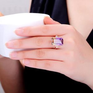 bague solar argentée strass violet - Atelier la colombe - vente et