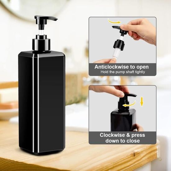 2pcs 500ml Flacon Pompe Distributeur Vide Rechargeable Pour Eau de Toilette  Shampooing [528] - Cdiscount Au quotidien