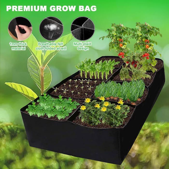 Tomate LITLANDSTAR Lot De 12 Sacs De Plantation En Tissu Non Tissé De 56 L Sac De Plantation
