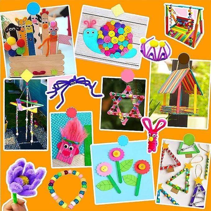 Kit DIY Enfant 3600+ Pièces - Loisirs Créatifs Avec Feutrine, Perles, Ciseaux Pour 3 Ans Et Plus